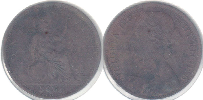1866 Great Britain Penny A005369